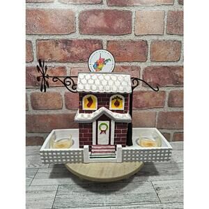 Yankee Candle Double Tart Warmer Brick House Windmill Lamp Post Rare HTF No Cups